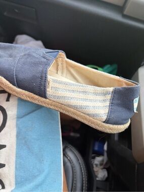 TOMS Navy & Natural Stripe Espadrille